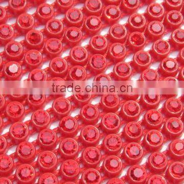 SS6 Colored rhinestone trimming / plastic base cup chain /wedding dress/jewelry accessories rhinestone banding