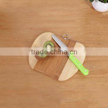 100% Natural Bamboo Apple Shape Cutting Board Fruit Vagetable Chopping Block Wirh Holder photo-2