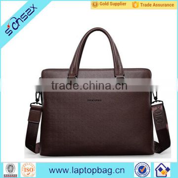 Best Selling PU Leather Brown Men Business Hand Bags