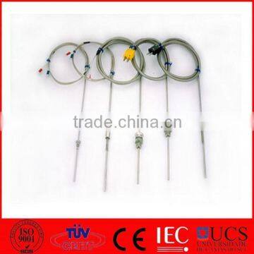 J K Type Probe Thermocouple with Lead Wire