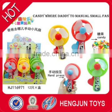 Funny candy toys good price hand control fan