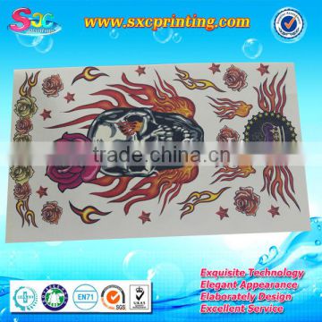 Customized holiday decoration non toxic water transfer temporary tattoo paper sticker