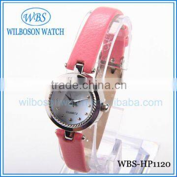 Cheap leather pink watches with small face
