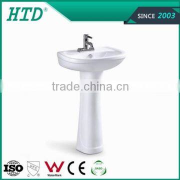 HTD-203 hot sale ceramic popular design sanitary ware pedestal washing sink