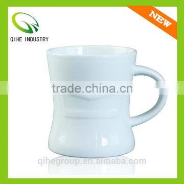 wholesale china plain white ceramic coffee mug with simple design