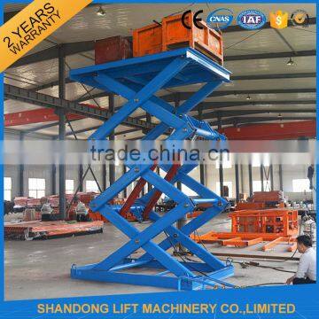 Warehouse hydraulic lift electric cargo pallet elevator manufacturer