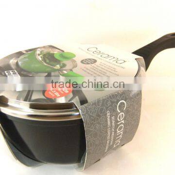 16/18/20/22cm Forged Aluminium Ceramic Coating Milk Sacue Pan