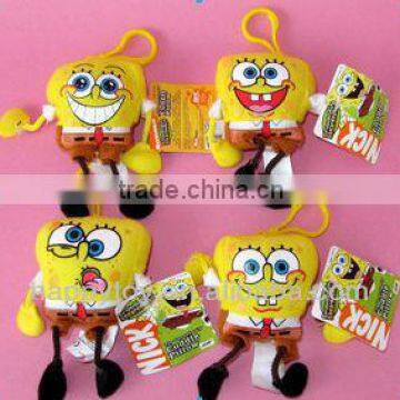 HI EN71 sponge bob keychain plush toy