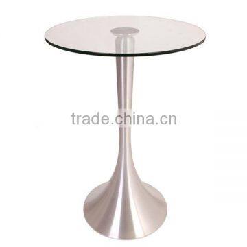 BT-020 metal base glass bar table