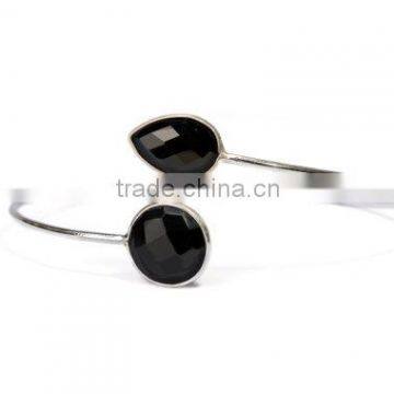 Silver Jewelry 925 Black onyx Gemstone Bangle