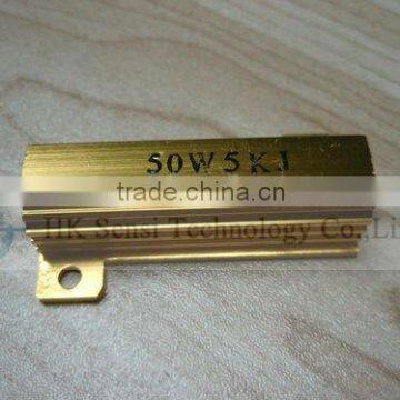 Gold Stainless Aluminum Power Resistor 50W5KJ