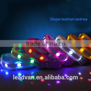 Light up You and Your Pet Dog Evening Dog Collar With Led Lights