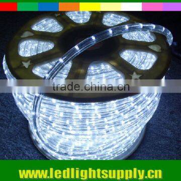 12V LED rainbow tube white 2 wire 1/2" diameter decorative outside lights for building led wire rope