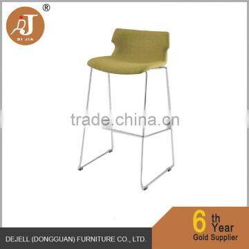 DJ-B804 European Style Modern Bar Chair with Fabric Seat