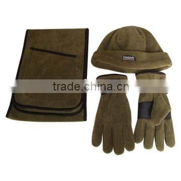 Polar Fleece Hat, Scarf and Gloves Set