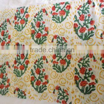 RTC-46 fLOWER Printed Hand Block Printed Fabric 100% Cotton Natural Fabric Manufacturer Jaipur