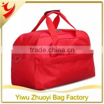 2015 Waterproof Red Polyester Material Large Duffel Bag with Handles