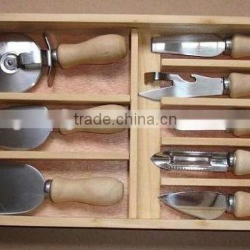 8pcs cheese utensils set with holder