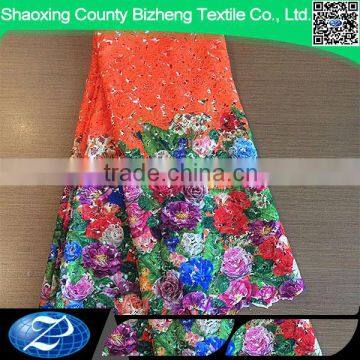 Colorful african digital print cord lace fabric for dress                        
                                                                                Supplier's Choice