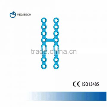 1.5mm CE Certified H-shaped orthopedic mini plate