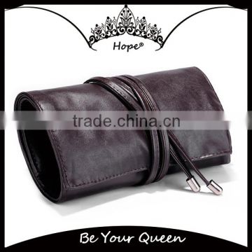 Brown Super Soft PU Leather Makeup Kit Pouch