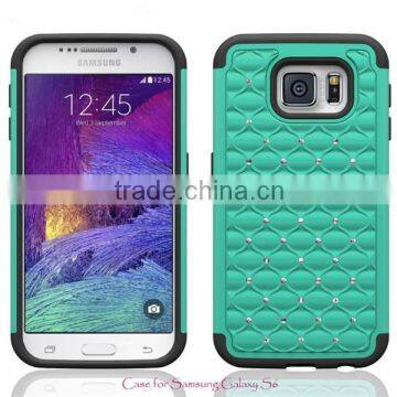 Alibaba Star Bling Diamond Hybrid Defender case for samsung s6 edge