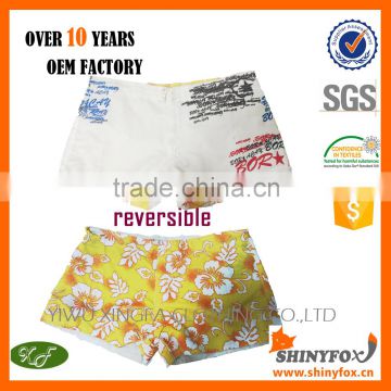 Reversible 4 way stretch custom printed men stretch wholesale boardshorts