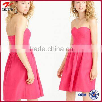 New design Sexy strapless mini ladies dresses