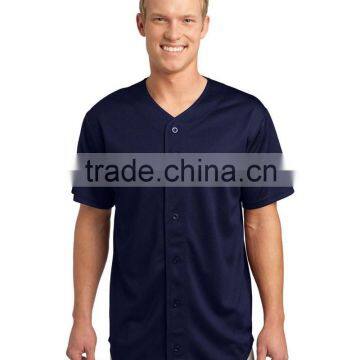 Zegaapparel factory 100% polyester full button down baseball jersey