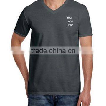 fit slim v-neck short sleeve men t shirts without printing