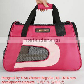 2016 new Red luxury comfort nylon cat carrier bag dog bag airline approved