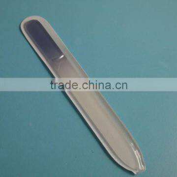 BLC-031 140mm Colorful mat handle double side beauty glass nail file with pvc bag