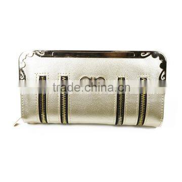 2015 New Fashion Unique Design Ladies Double Zipper pu Handbag photo-4