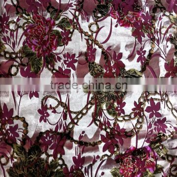 floral print velvet fabric for sofa