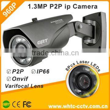 1.3mp p2p Onvif Laser ir led ip outdoor security camera