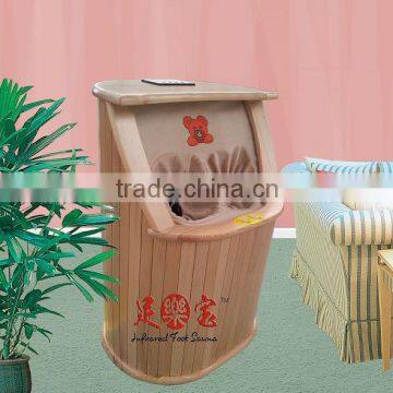 hemlock foot sauna barrel with massage device