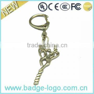 flower shape customized keychain metal promotion