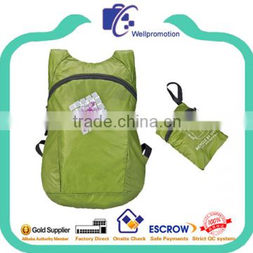 wellpromtion hot selling promotional fashion cheap folding backpack