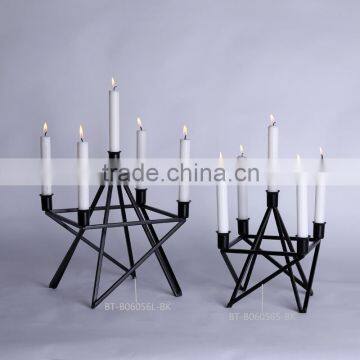 New Arrival Modern Metal Candle Holder in Black for Home Decoration