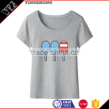 manufacturer china custom women's clothing modal & cotton fabric loose bluk t- shirt printer for sale