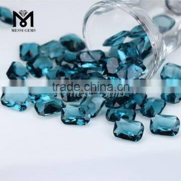 Wholesale Custom Octagon 10x14 London Topaz Crystal Fancy Stone