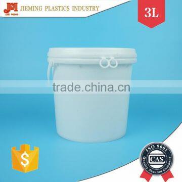 Bucket Plastic with Handle, 3 Liter Paint Bucket, Custom Print Small Pail with lid