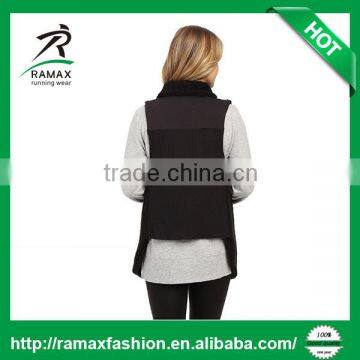 Ramax Custom Women Winter New Design Funnel Neck Fleece Vest For Sports Casual Wear photo-2