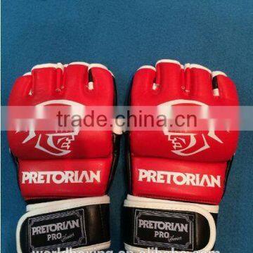 customized mma gloves half finger pu leather boxing gloves mixed material arts equipment punching mitts