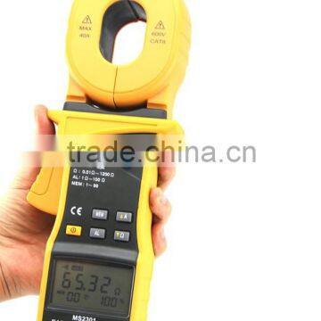 clamp-on ground testing 100mA ~ 30A earth clamp leakage current tester