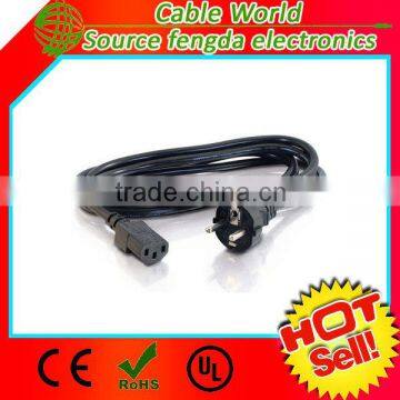 VDE approved! 250V 13A Europe AC power kabel CEE7/7 to IEC C13