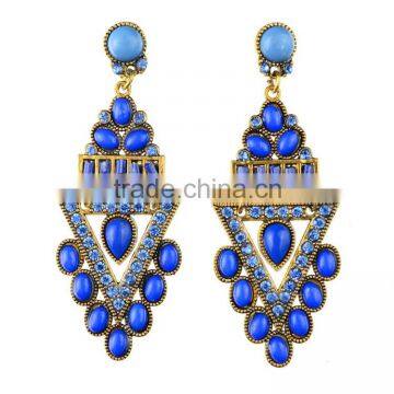 European Earring Style Boho Exaggerated Chandellier Triangle Earring Heavy Dangle Earring Jewelry For Women