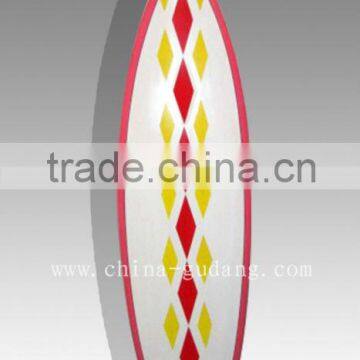 diamond design fiberglass retro surfboard