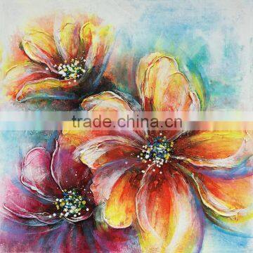 SH026 Home Decoration Handmade Mdcl-360 Beautiful Flower Canvas Oil Painting
