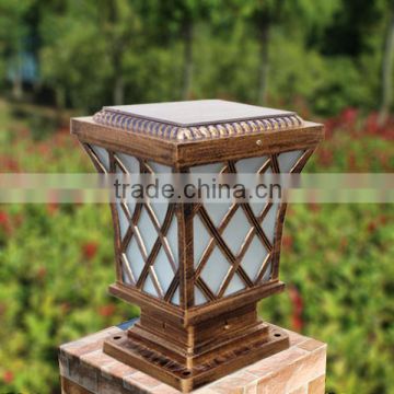 Classical style solar garden lamp, outdoor pillar lamp with 50000hrs led